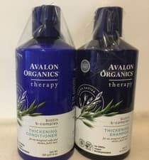 Image of Avalon Organics Thickening SHAMPOO / Conditioner Biotin B Complex Therapy 14 oz