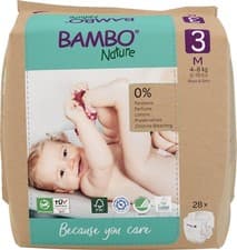 Image of Bambo Nature Eco-Nappy Size 3 - 28 Nappies - 4 Pack