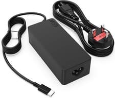 Image of 65W USB-C Laptop Charger for Lenovo ThinkPad T480-T15 X280-X390 Yoga UK Plug PD+