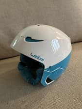 Image of Decathlon Kids Wedze adjustable Ski Helmet - White / Blue 53-56cm