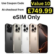Image of Apple iPhone 16 Pro Max eSIM - 256GB | 512GB - All Colours Unlocked Pristine A+
