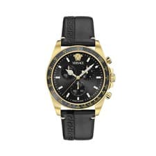 Image of Versace Black Mens Chronograph Watch Greca Chr Wave VE0H00225