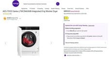 Image of AEG 7000 PROSTEAM INTEGRATED 8KG WASH/4KG DRY WASHER DRYER - MODEL NO. L7WC84636