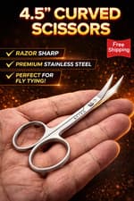 Image of 4.5” Curved Precision Scissors – Razor Sharp Stainless Steel Satin Finish
