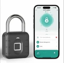 Image of Smart Fingerprint Padlock, Rechargeable Smart Lock, Tuya App and Bluetooth