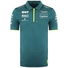Image of Aston Martin Cognizant F1 Official Team Mens Green Polo Shirt