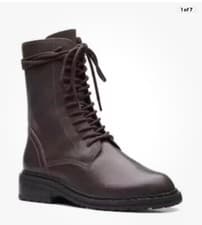 Image of Clarks Tilham Lace Ladies Dark Brown Leather Ankle Boots UK 6 D / 39.5