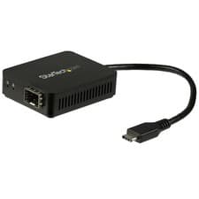 Image of StarTech.com USB-C to Fiber Optic Converter - Open SFP