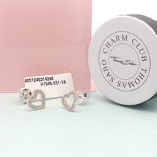 Image of Thomas Sabo 925 Silver CZ Heart Stud Earring RP£79 H1945-051-14 GENUINE BOXED