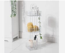 Image of Bathroom 3-Tier Metal Caddy – Rust-Resistant Shelf Organizer for Toiletries