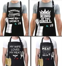 Image of Funny BBQ Apron Grilling Novelty Funny Kitchen Chef Cooking Men Women Adjustable