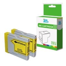 Image of 2 Yellow Ink Cartridge Compatible With Brother LC970Y MFC660CN MFC665CW MFC680CN
