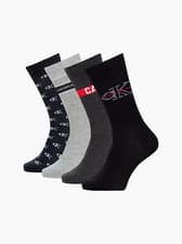 Image of Calvin Klein mens 4 Pack Crew Socks In Gift Box one size