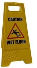 Image of CAUTION WET FLOOR AND CLEANING IN PROGRESS A- FRAME SIGN, 2 IN 1 WARNING SIGN