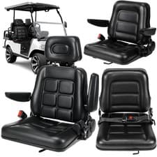 Image of Universal Adjustable Suspension Seat Tractor Dumper Forklift Mower Waterproof UK