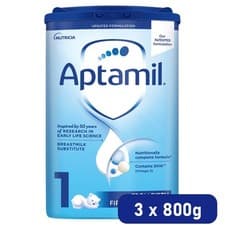 Image of 3 x 800g Aptamil 1 First Infant Milk Suitable From Birth Formula
