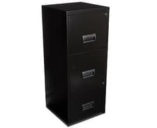Image of 3 DRAWER 'PIERRE HENRY' ZINC BLACK MAXI FILING CABINET A4 / NEW +FREE DEL 24h