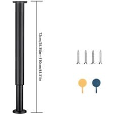 Image of 1-4PC 720-1100mm Adjustable Kitchen Worktop/Desk/Breakfast Bar Table Leg Support