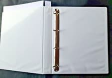 Image of White A4 Presentation Folder. 25mm capacity 4D Ring Binder - 4 hole. Free P&P