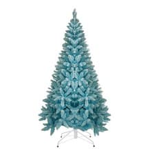 Image of 8Ft Christmas Tree Artificial Snow Flocked Blue Dusted Pine Holiday Home Decor