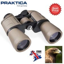 Image of PRAKTICA Falcon 10 x 50 mm Binoculars - Sand PRA185 (Stock of UK)