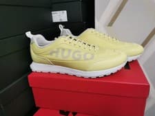 Image of Hugo Boss Mens Icelin bright yellow Trainers Size 11 Brand new boxed rrp £199