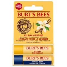 Image of Burt's Bees Lip Balm Multipack Chapstick Vanilla Bean Beeswax Vitamin E Duo Set