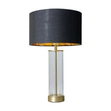 Image of Traditional Large Cylinder Table Lamp Bedroom Living Room Light Cotton Shade