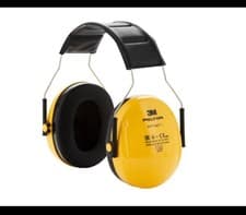 Image of 3M Peltor Optime I H510AC1 Ear Muffs 27dB Headband Lightweight 2025 Yellow UK