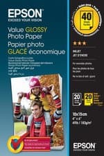 Image of Epson Value | Glossy Photo Paper 10x15cm (6x4 inch) | 40 Sheet (2x20) | 183gs