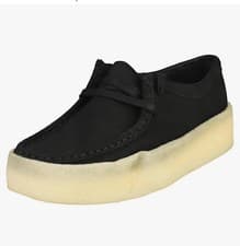 Image of CLARKS ORIGINALS Wallabee Cup Ladies Black Suede Leather Shoes UK 6.5 D / 40 