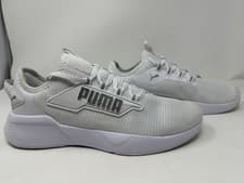 Image of Puma Retaliate 2 Trainers White Silver UK 7 Lightweight Running Shoes 376676-41
