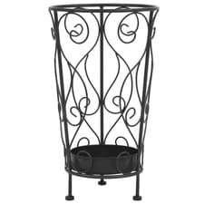 Image of WALPLUS Umbrella Stand Vintage Style 26x46 cm Black Metal Holder