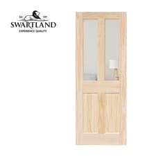 Image of Victorian Style 4 Panel Clear Pine Clear Glazed Internal Doors