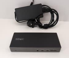 Image of StarTech Triple-4K Monitor USB-C Docking Station (DK31C2DHSPDUE) With PSU.