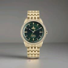 Image of Vivienne Westwood Eastend Ladies Watch Green 37mm VV262GRGD Gold & Green