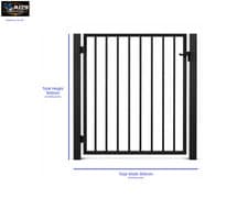 Image of Gates Metal Gate Garden Door Driveway Side Security Bi Fold Fence Window Gates