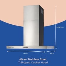 Image of Russell Hobbs 60cm Chimney Cooker Hood - Stainless Steel RHTCH600B1SS