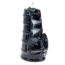 Image of ceramic backflow incense burner Split Bamboo Waterfall starter pack