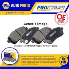 Image of Brake Pads Set fits PEUGEOT PARTNER Rear 2013 on Proformer 425414 425415