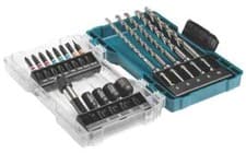Image of GENUINE MAKITA 18 PIECE DRILL & BIT SET IN CLEAR CASE E-07026