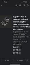 Image of Bugaboo Fox 2 Carrycot and Pushchair Grey Mel with Black