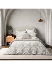 Image of Bedeck of Belfast Cora King Duvet Cover, Light Grey