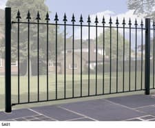 Image of Fence Panels, Galvanised & Powder Coated Black