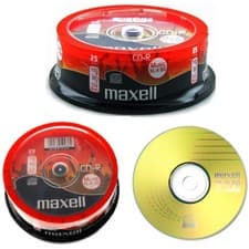 Image of GENUINE MAXELL CD-R 80 MINS XL-II DIGITAL AUDIO RECORDABLE BLANK DISCS 25 PACK 