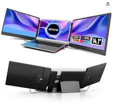 Image of KEFEYA S3 14" Triple Portable Laptop Monitor FHD IPS – For 13–17" Windows