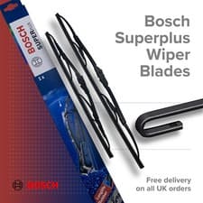 Image of Fits Opel Movano A Bus Bosch Superplus Front Windscreen Wiper Blades