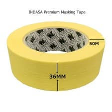 Image of INDASA MTE MASKING TAPE ROLL 24/36/48mm INDOOR OUTDOOR DIY PAINTING DECORATING