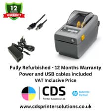Image of Zebra ZD410 2" USB / Bluetooth Direct Thermal Label Printer - 12 months warranty