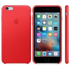 Image of Genuine Official Apple iPhone 6 Plus / 6S Plus Leather Case  -  (PRODUCT) RED